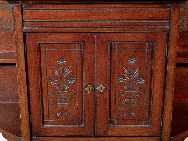 Antique Solid Walnut Dresser Chiffonier Etagere Whatnot  