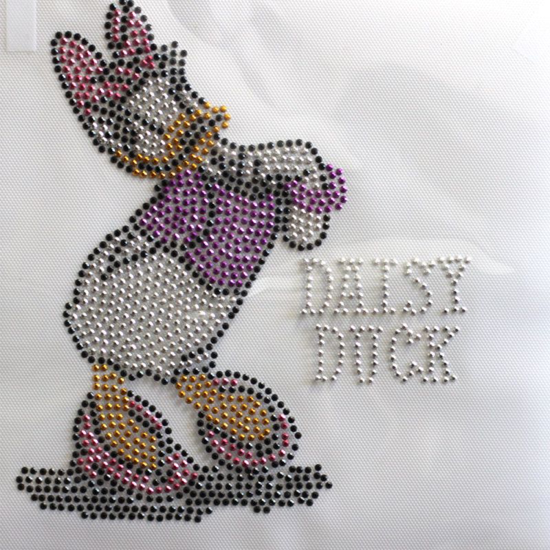 Rhinestone Iron on Transfer Hot fix Design Duck Best1  