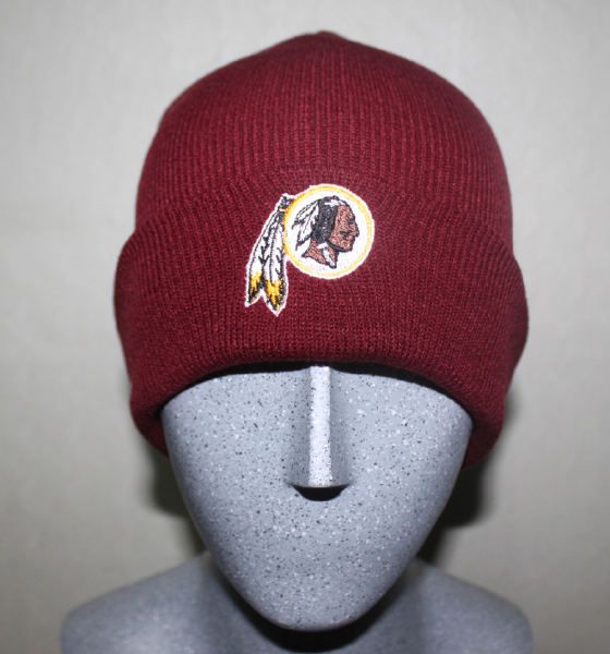 Washington Redskins Knit Beanie Hat Dark Burgundy Color  