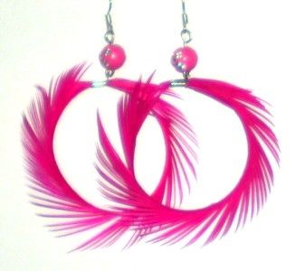 Circle Fringed Feathers * U Pick Color  