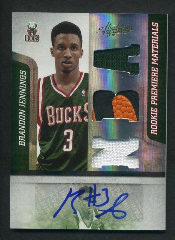 2009 2010 Brandon Jennings RPM Rc Rookie Auto /499  