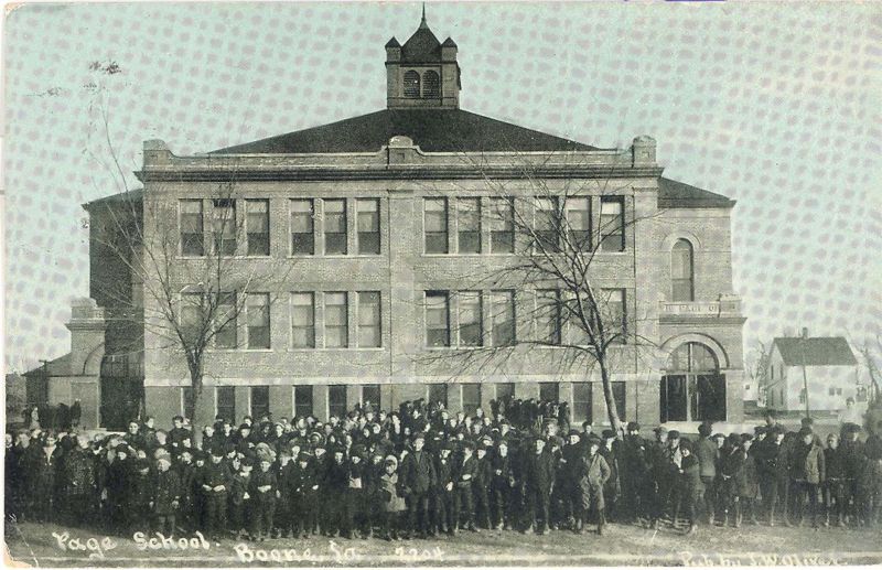 1910 POSTCARD BOONE IA PAGE SCHOOL  