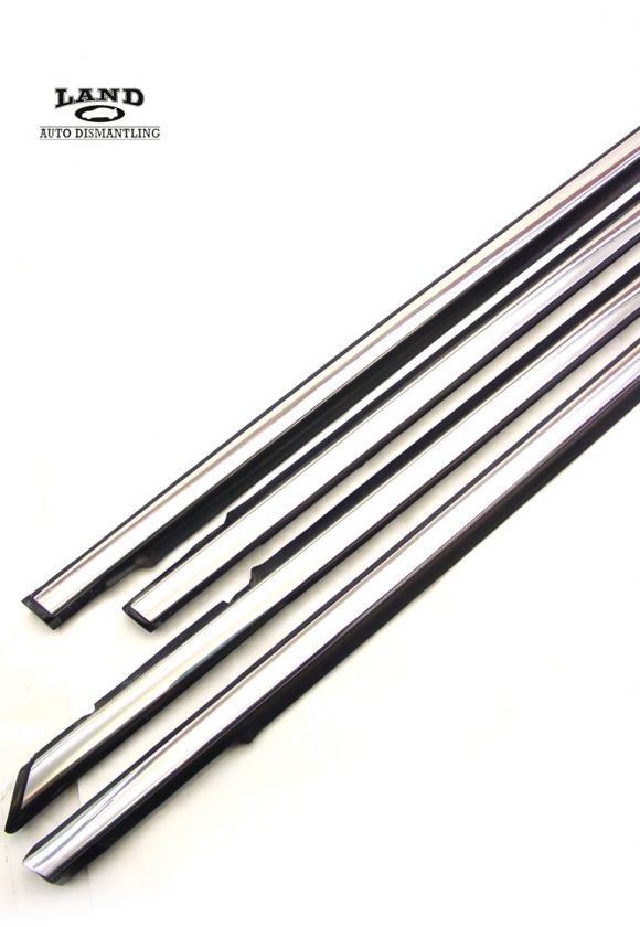 JAGUAR XJ6 DOOR WINDOW GLASS CHROME TRIM STRIP SET  