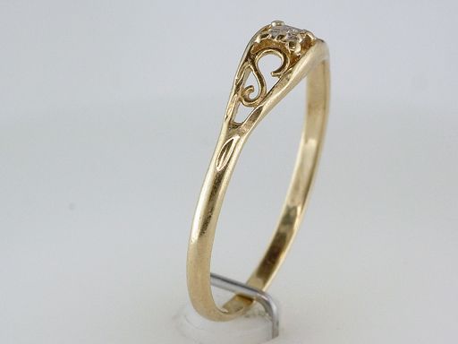   Antique Diamond Gold Art Deco Filigree Engagement Wedding Ring  