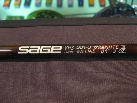 SAGE 389 3 VPS Light Fly Rod 8 9 3wt. 3pc. USED *TCO FLY SHOP 