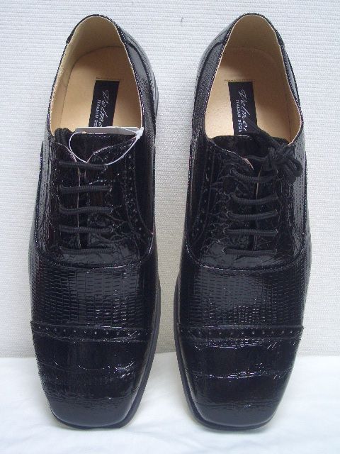 MENS ITALIAN STYLE BLACK DRESS SHOES SIZE 9 NEW  