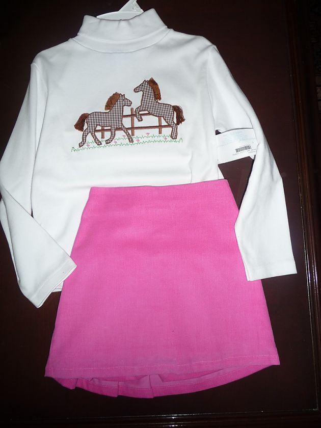 Vive La fete Girl Skurt set Horses sz 4, New  