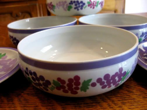 BLOCK HEARTHSTONE VISTA ALEGRE GRAPES BOWLS CUPS  