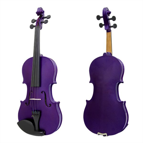 PURPLE SOLIDWOOD VIOLIN +$55 GIFT+SETUP+LESSON  