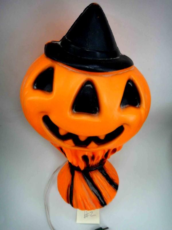 vintage JOL HALLOWEEN BLOW MOLD LIGHT w/price tag #2  