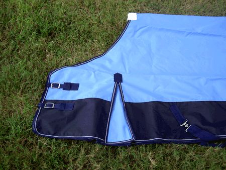 640D TURNOUT WATERPROOF HORSE SHEET BLANKET BLUE 66  