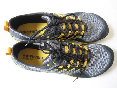 Merrell Mens Shoes SZ 13, Trail Glove Smoke/Adventure Yellow Shoes 