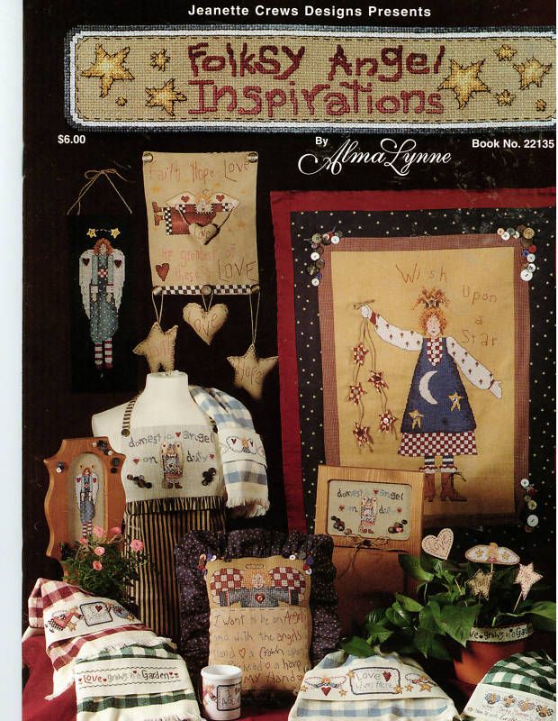 Cross Stitch Folksy Angel Inspirations   Alma Lynne *  