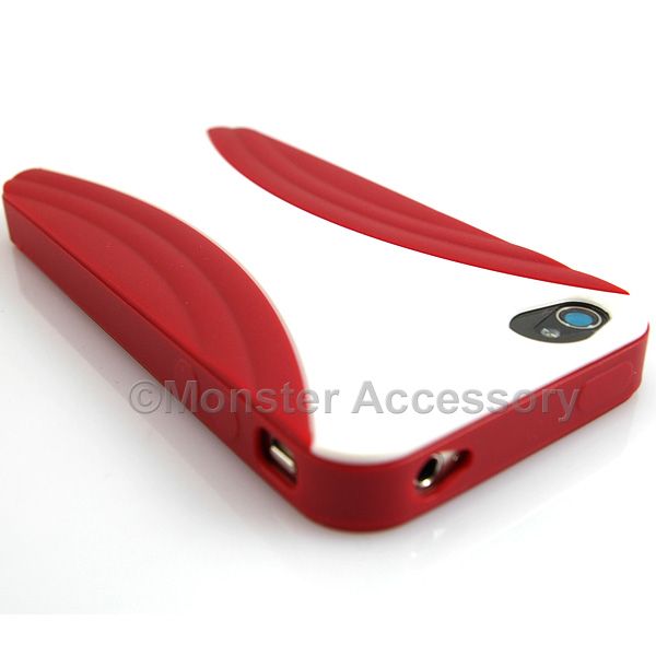 White Red xMatrix Hard Case Apple iPhone 4 Verizon  