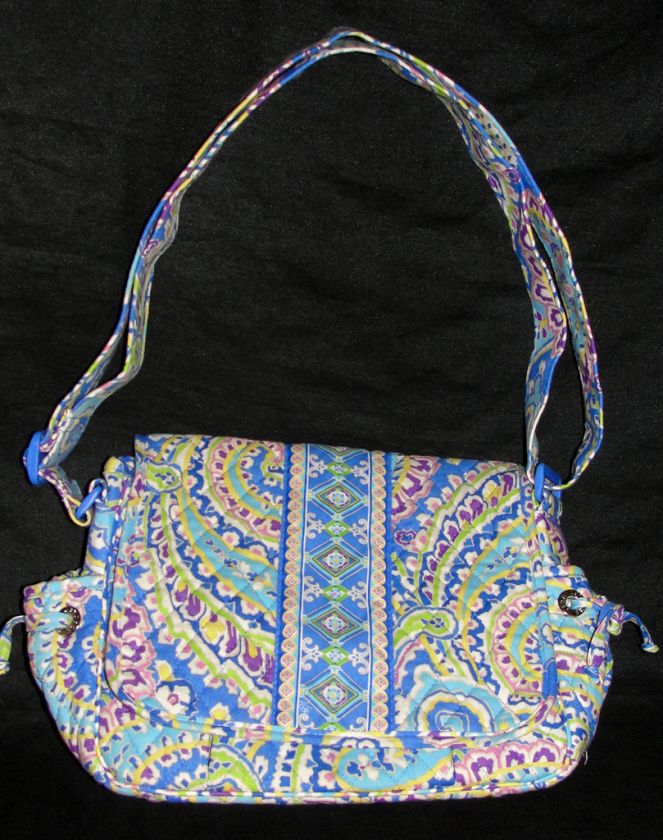 VERA BRADLEY CAPRI BLUE LINDSAY SLING MESSENGER PURSE WOMENS SHOULDER 