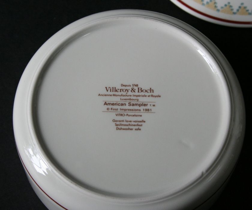 Villeroy & Boch AMERICAN SAMPLER 6 Covered Round Box  