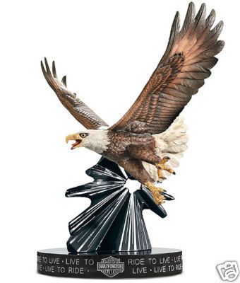 Franklin Mint Harley Davidson LIVE TO RIDE Sculpture  