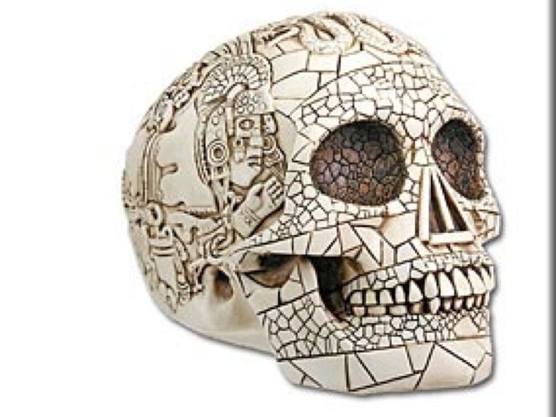 Ancient Aztec Skull, New  