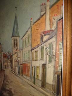 Mid Century Modern Maurice Utrillo Eglise de Stains Montmartre Framed 