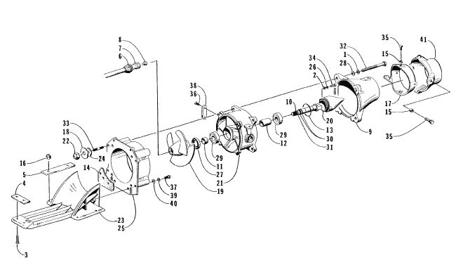 Parts Diagram for 1996 DAYTONA 770 WATERCRAFT IMPELLER DRIVE ASSEMBLY