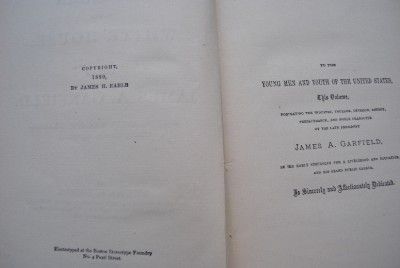 c1880 From Log Cabin White House Thayer 1st Edition Book  