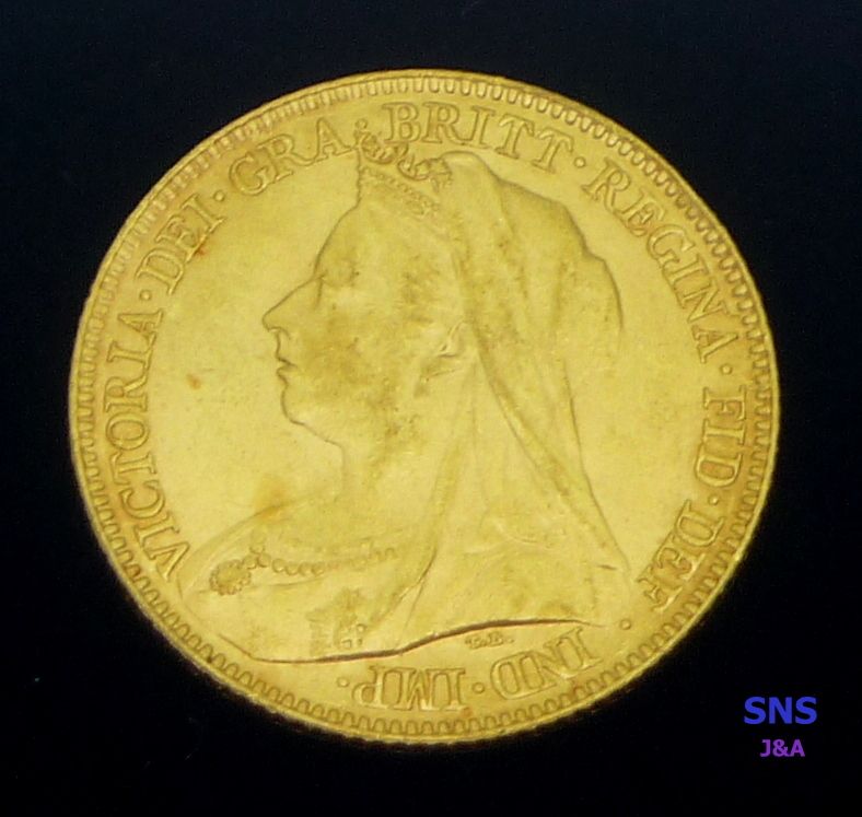 Great Britain Gold 1/2 Sovereign Victoria 22k 1897  