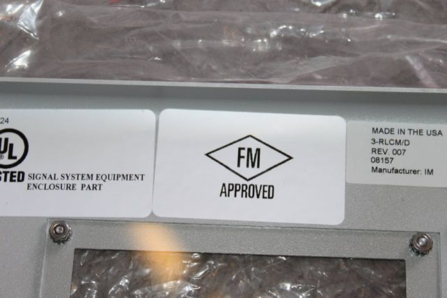 EST GE 3 RLCM/D FIRE ALARM ANNUNCIATOR DOOR PANEL NIB  