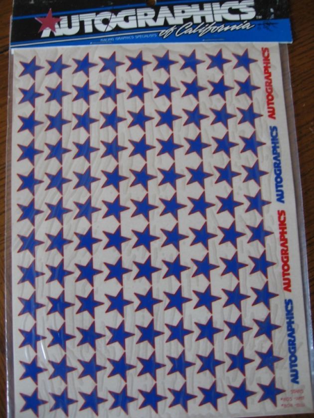 Autographics Vintage Blue Stars Decals Pan Car  