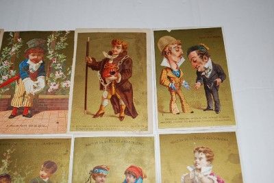 Lot Old Antique 1878 Belle Jardiniere Advertising Cards  