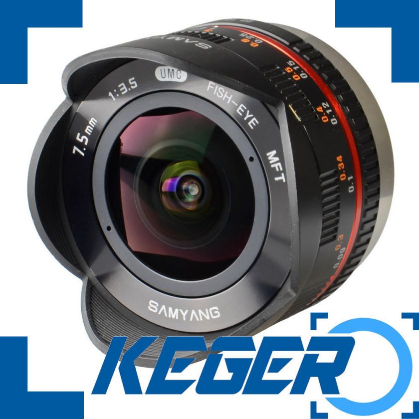 Samyang 7.5mm f/3.5 UMC Fisheye Lens For Olympus Pen E P3 E P2 E PL3 E 