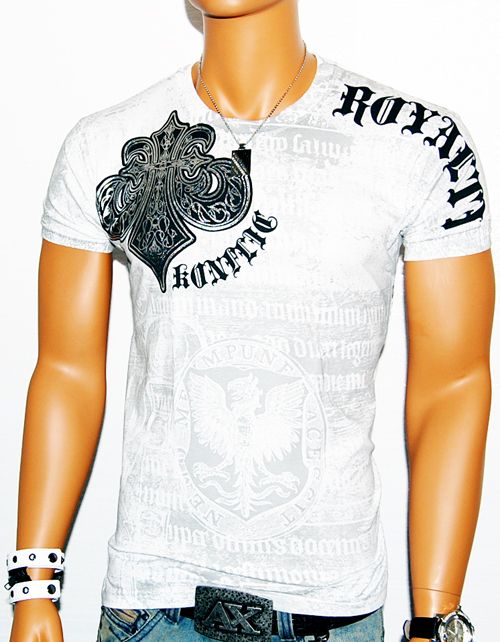   ROYALTY WHITE DESIGNER T SHIRT MUSCLE MMA UFC CLUB TEE FIGHT  