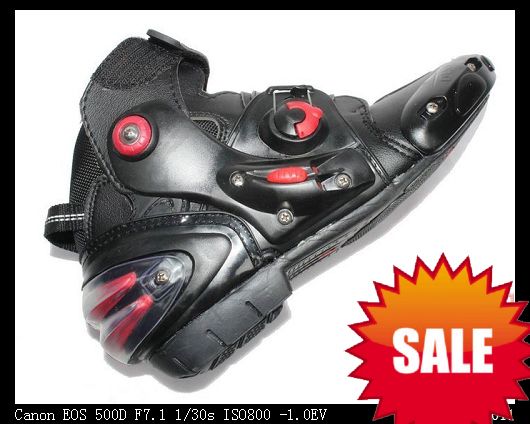 PRO BIKER MOTORCYCLE RACING BOOTS SPORT ICON BIKE BOOT SHOE/ BLACK 