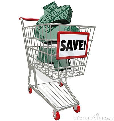 Dollar Sign In Shopping Cart   Save