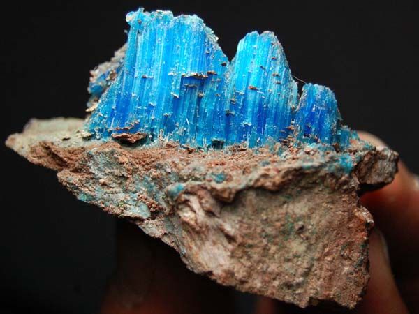 All Natural Blue Chalcanthite on Matrix, Planet Mine, AZ CHA133 