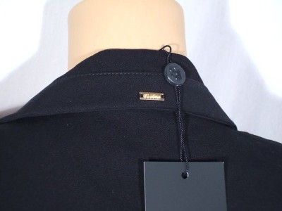   ST. JOHN Sport Knits Black Cotton Twill Jacket Blazer sz M $900  