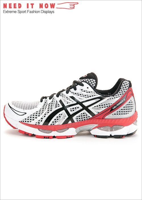 BN ASICS GEL NIMBUS 13 2E Running Shoes White, Onyx, Red T143N 0199 