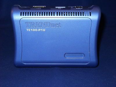 TRENDNET TE100 P1U 1 PORT USB PRINT SERVER  