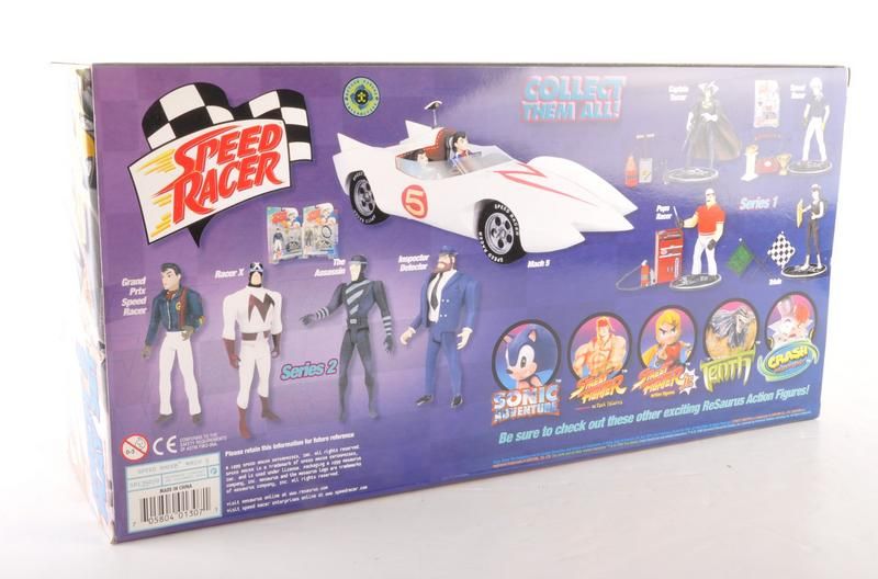 Johnny Lightning SPEED RACER Mach 5 Play Set 2 Figures  