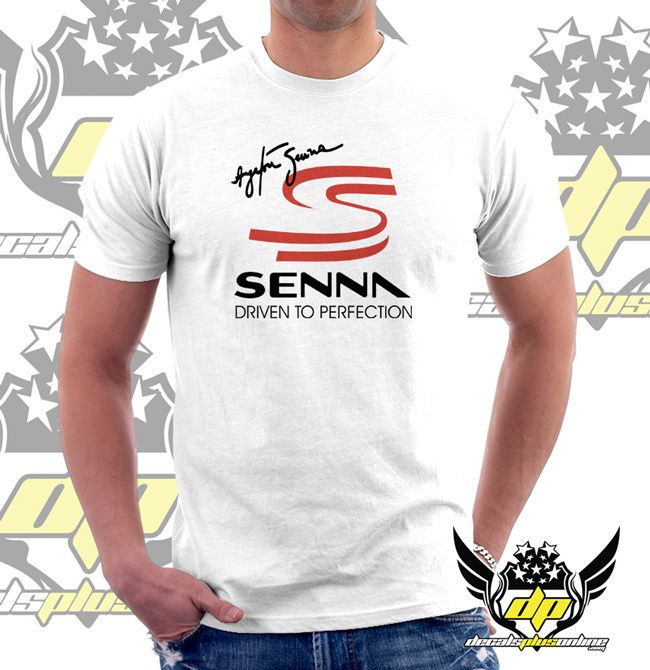 NEW AYRTON SENNA F1 RACING COTTON T SHIRT ADULT SIZES S M L XL 2XL 