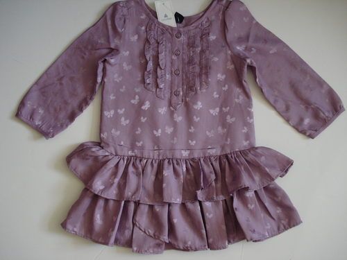 NWT Baby GAP COVENT GARDEN Allover BUTTERFLY Dress 12 18 Months PURPLE 