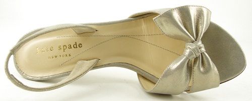 KATE SPADE MIRANDA Gold Suede Womens WEDDING Shoes EVENING Sandals 6 