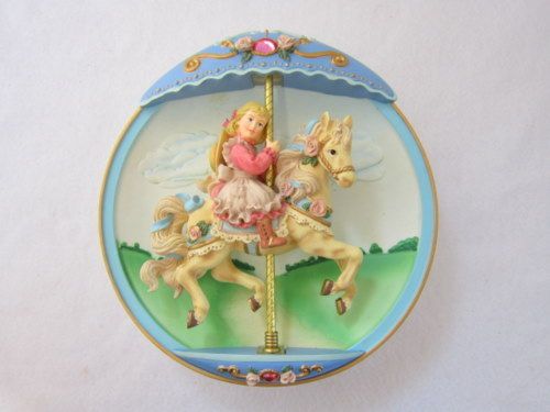 Bradford Exchange Swept Away Carousel Daydreams Plate  