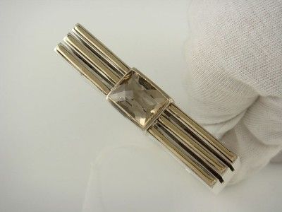 RETRO MICHAEL DAWKINS STERLING SILVER RHINESTONE BANGLE  