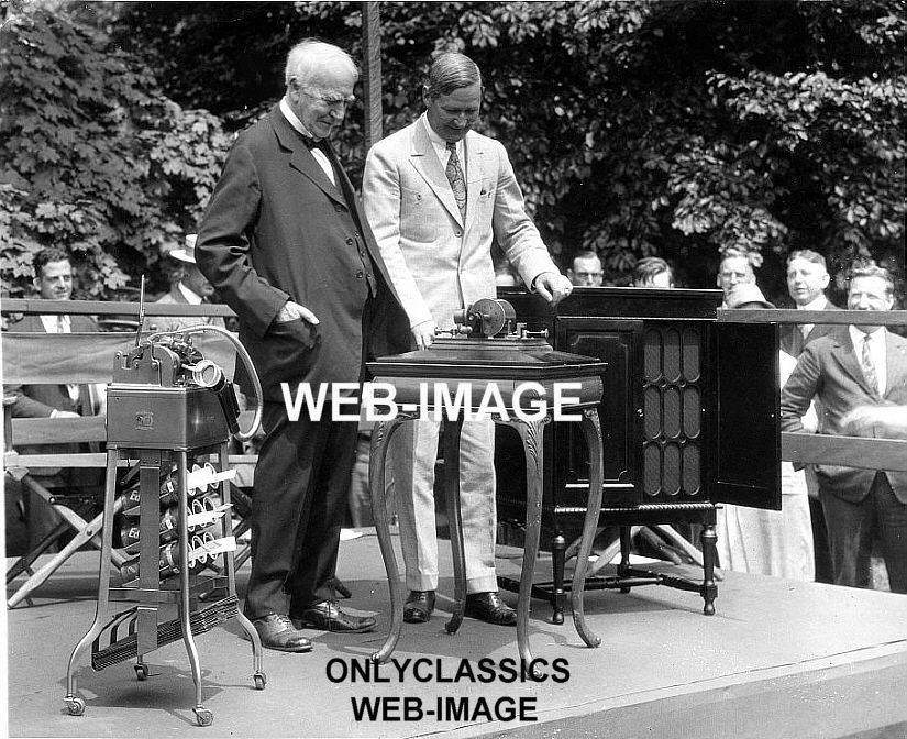 1927 THOMAS EDISON & PHONOGRAPH 50TH ANNIVERSARY PHOTO  