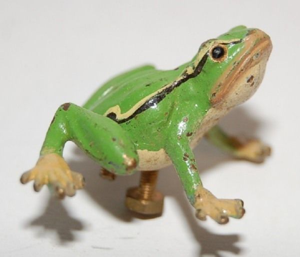 VINTAGE VIENNA BRONZE FROG BERGMANN AUSTRIA c1900 (3)  