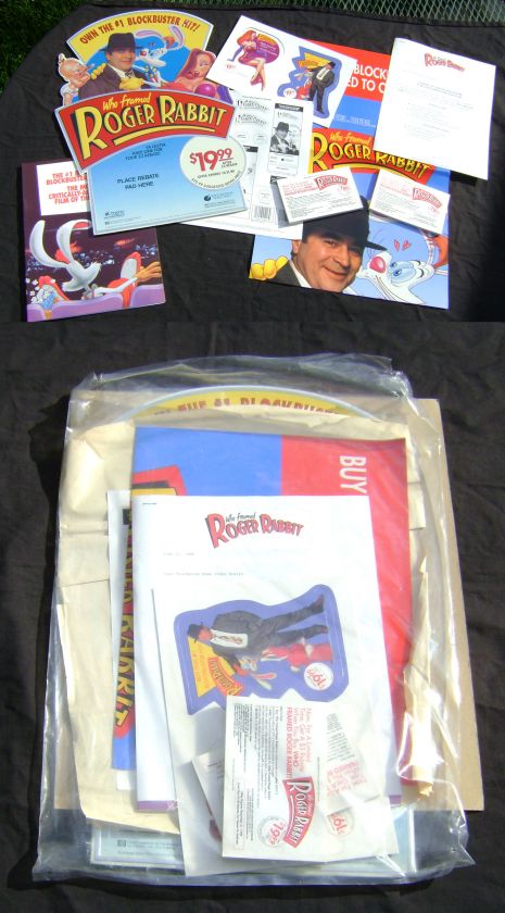 Who Framed Roger Rabbit 1989 Retailer Video Promo Kit  