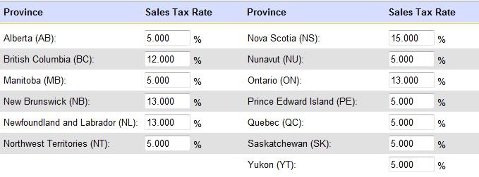 Customers outside of Canada are responsible for importing and 