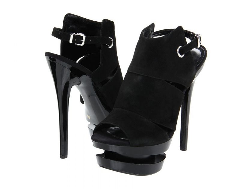 NIB Jessica Simpson Cat Cut Out in Black Kidsuede  