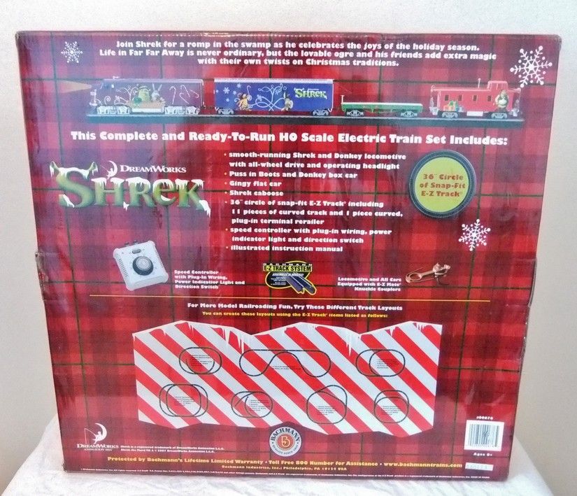 BACHMANN Dreamworks SHREK Holiday Special HO Scale Electric Train Set 