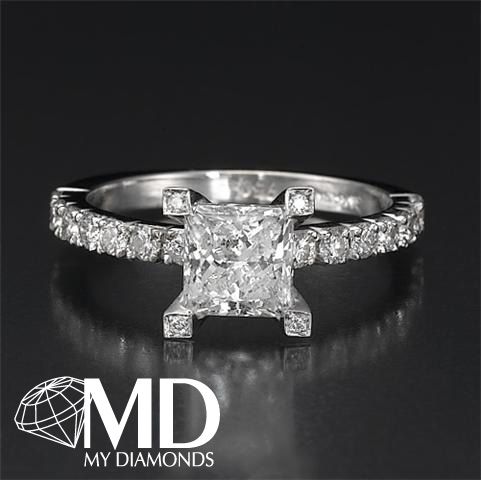 14KT WHITE GOLD DIAMOND ENGAGEMENT RING 1.25 CT WEDDING SOLITAIRE 